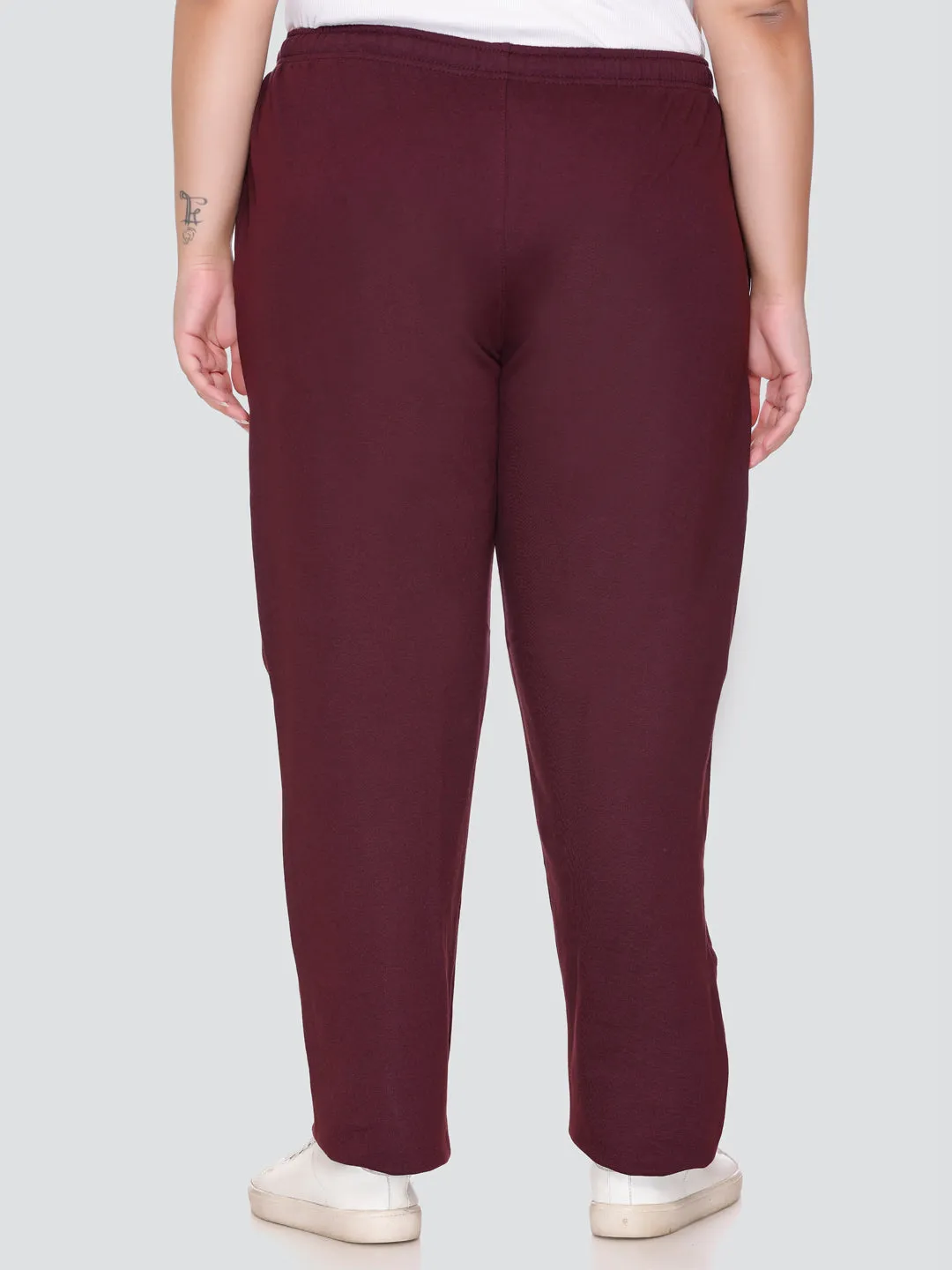 Winter Wear Cozy Fleece Track Pants - Wine