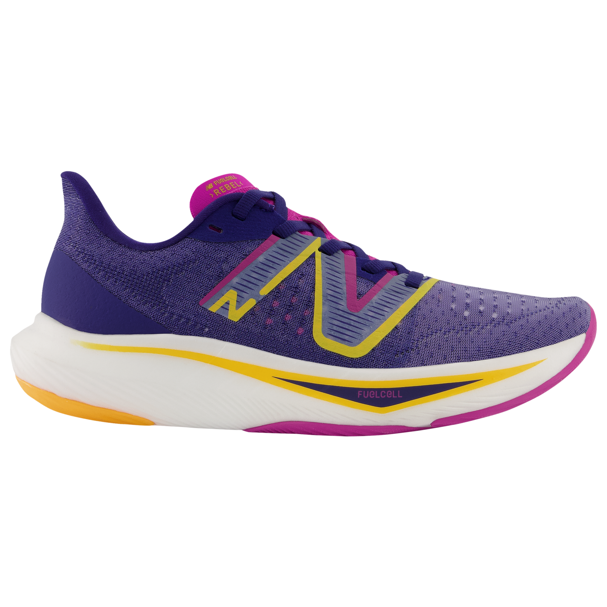 Women's New Balance FuelCell Rebel V3, Victory Blue/Magenta Pop, 6.5 B Medium