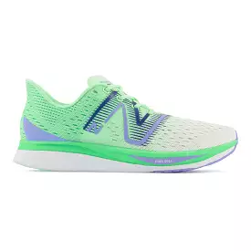 Women's New Balance FuelCell SuperComp Pacer, White/Vibrant Spring Glo, 6.5 B Medium